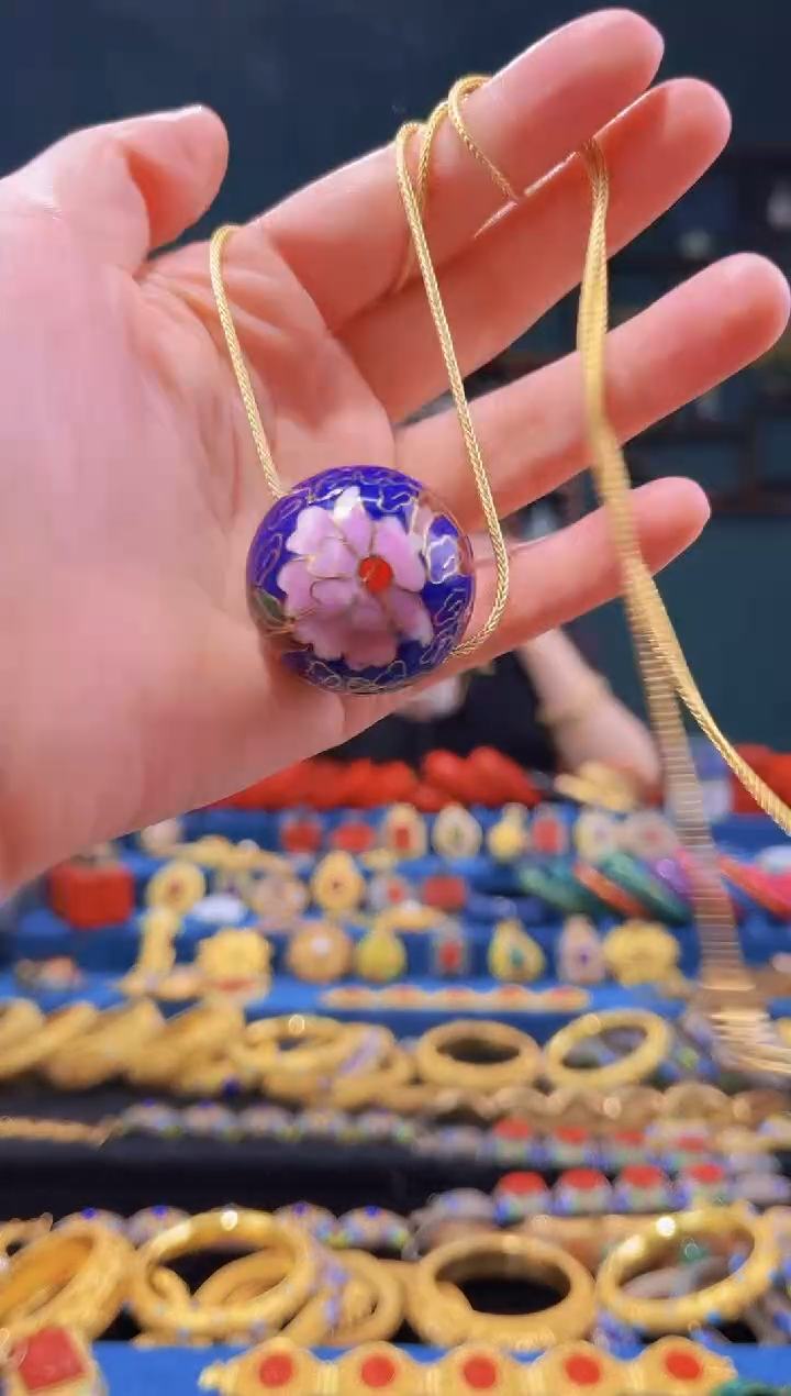 【闪购商品】景泰蓝3.0大珠链子宝蓝色