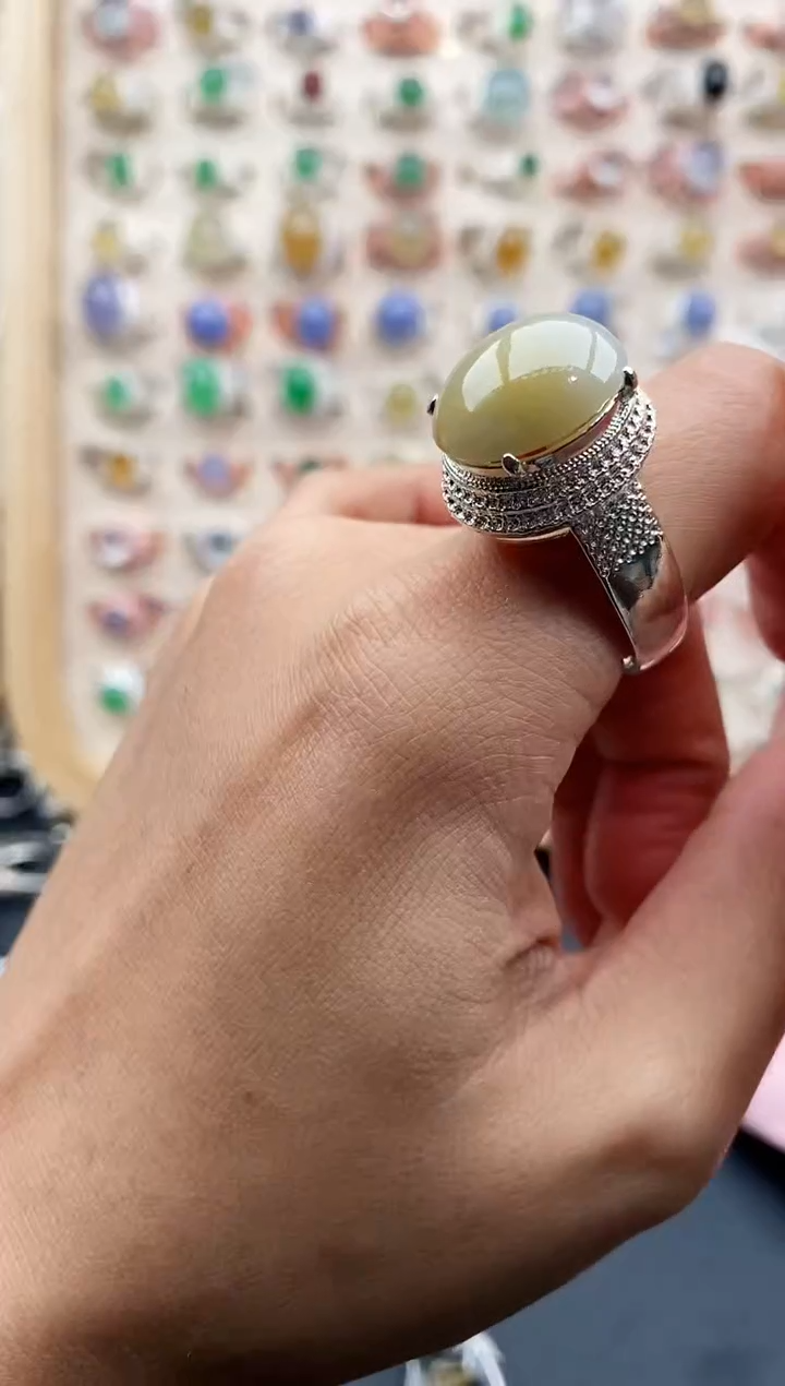 【闪购商品】翡翠戒指未镶嵌缅甸天然A货翡翠444 5+6