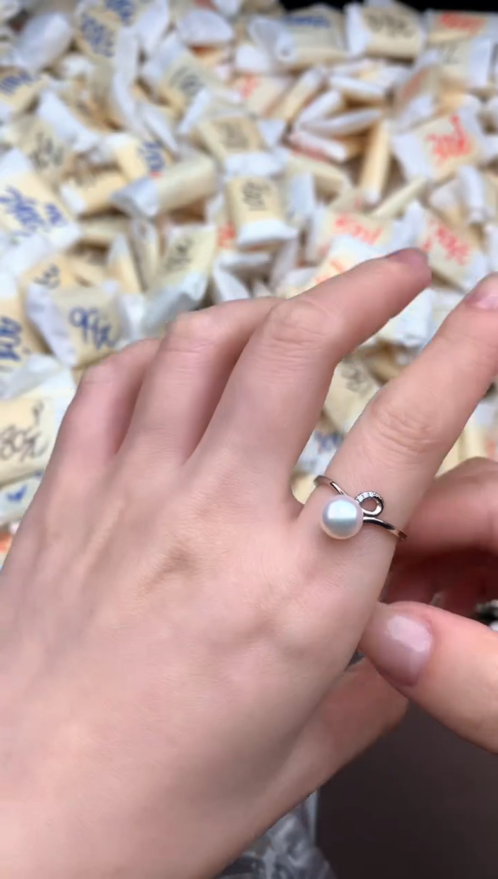 【闪购商品】淡水珍珠戒指银S925镶嵌一