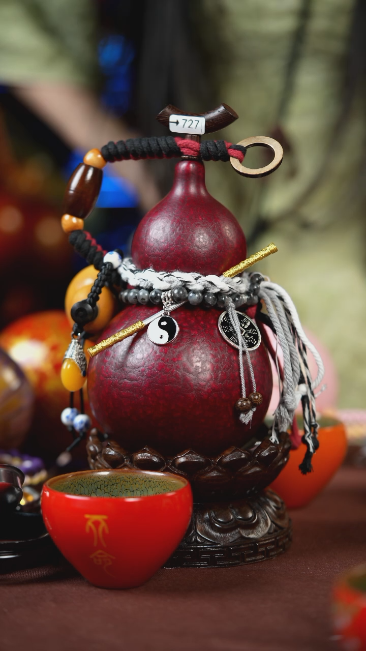 【闪购商品】727号600ml左右的非遗漆器酒葫芦