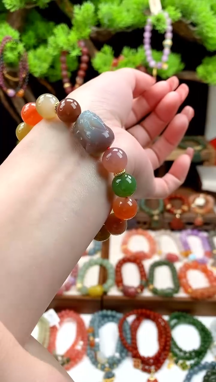 【闪购商品】玛瑙手饰未镶嵌多宝貔貅