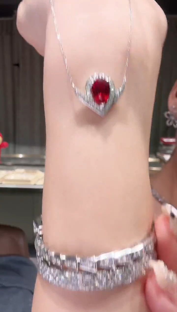 铂Pt950镶嵌项链钻石AF0802-PT-45