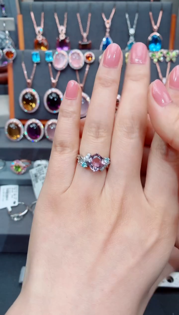 银S925镶嵌戒指水晶水晶戒指