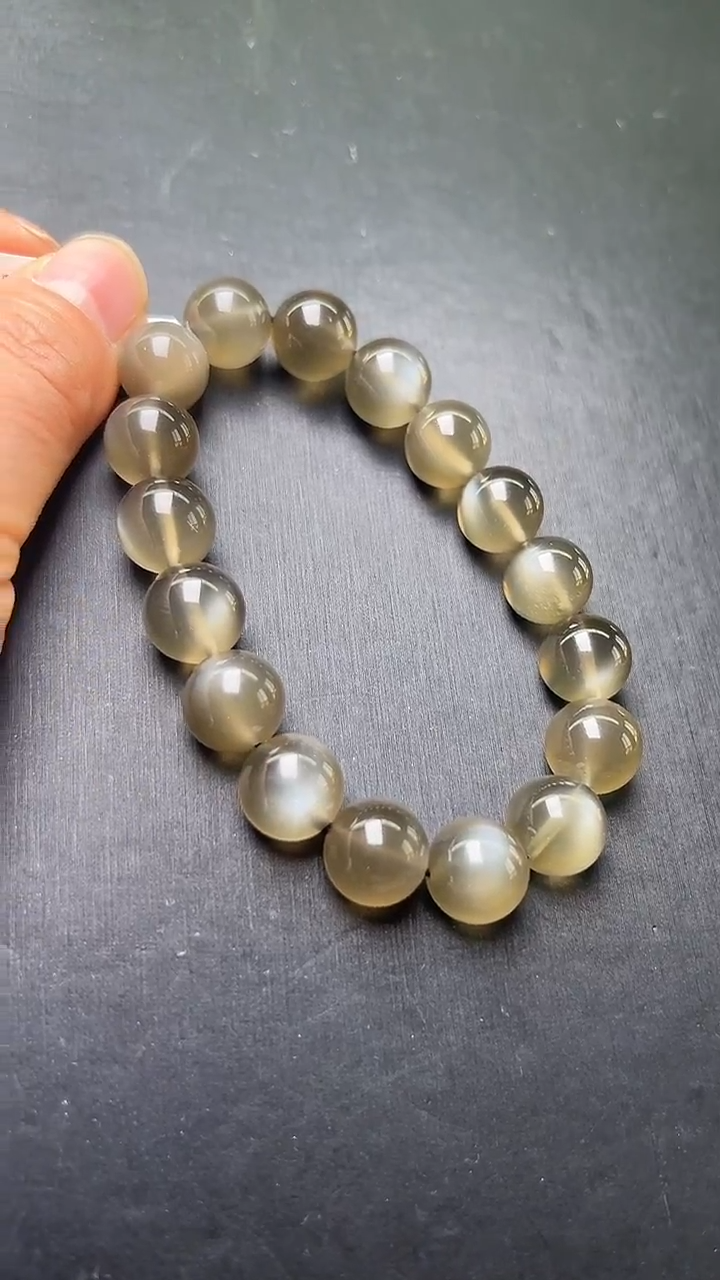 未镶嵌手串长石银月光手串12mm+ JP57656