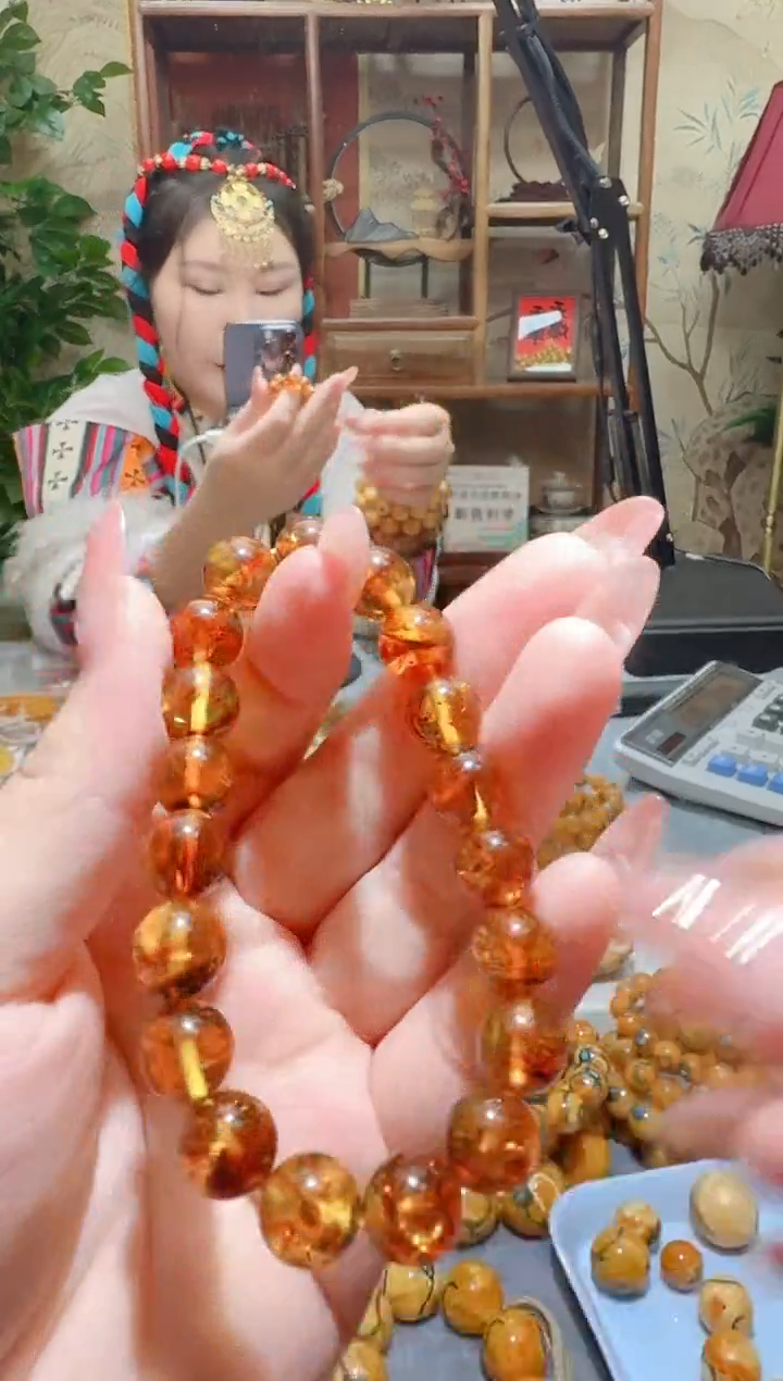蜜蜡颈饰未镶嵌3255天然蜜蜡珠宝奇石全都保真