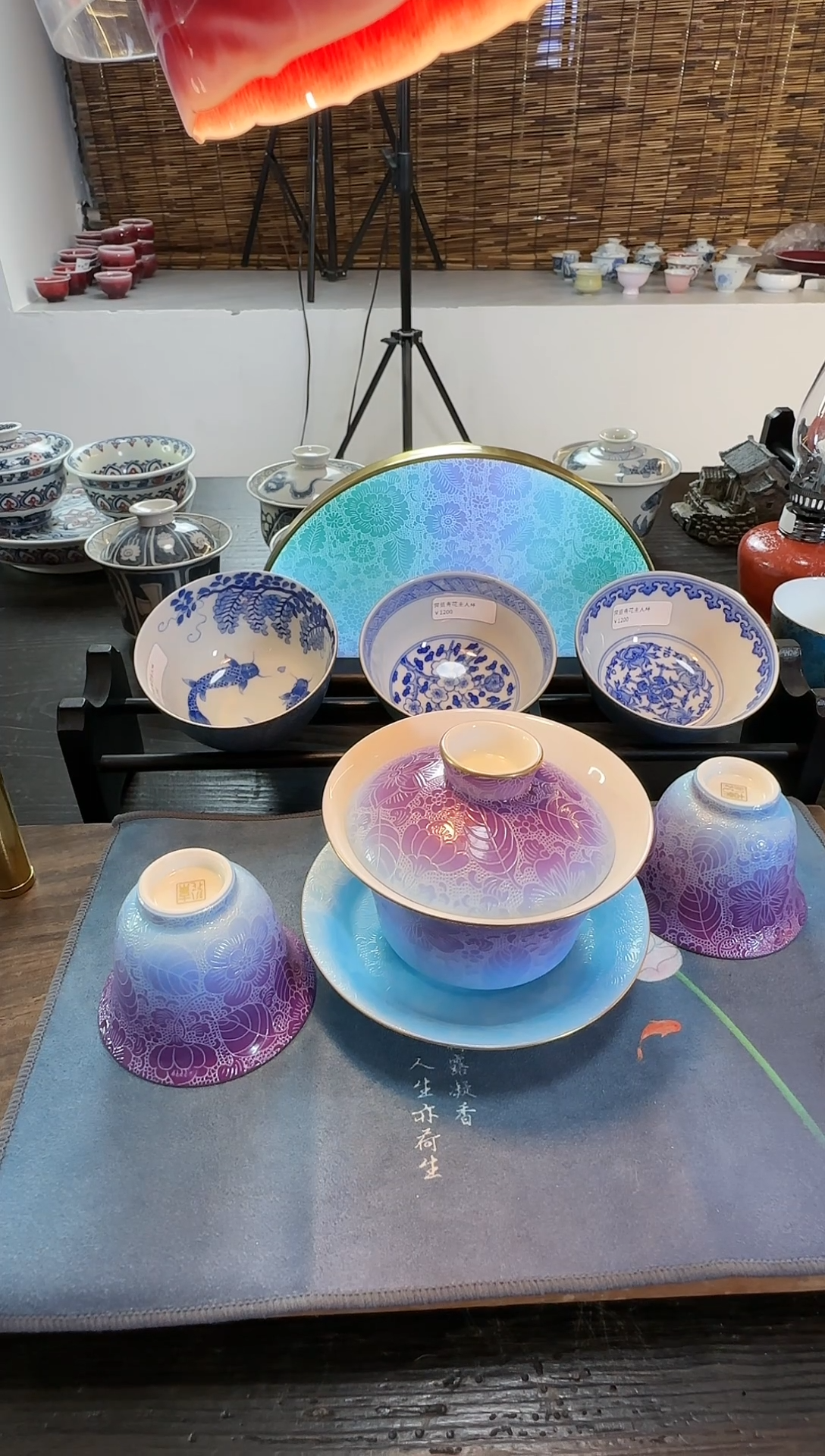 【闪购商品】扒花*冬*3才盖碗2个主人杯