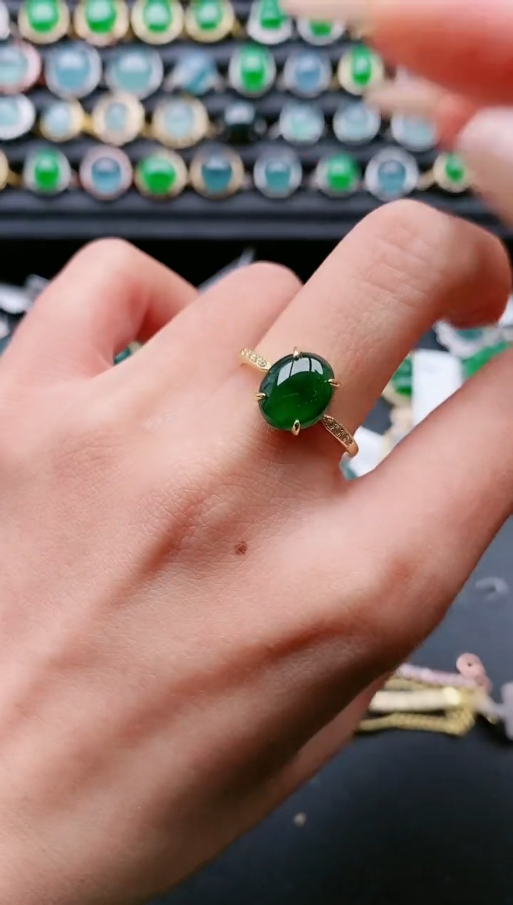 【闪购商品】翡翠戒指银S925镶嵌11111