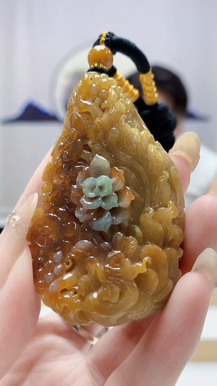 未镶嵌定制翡翠佩*5060DD-毛货挂件