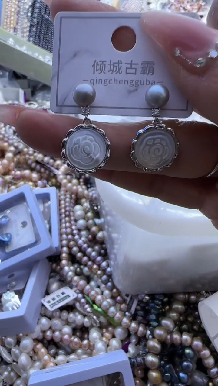 【闪购商品】淡水珍珠耳饰银S925镶嵌153