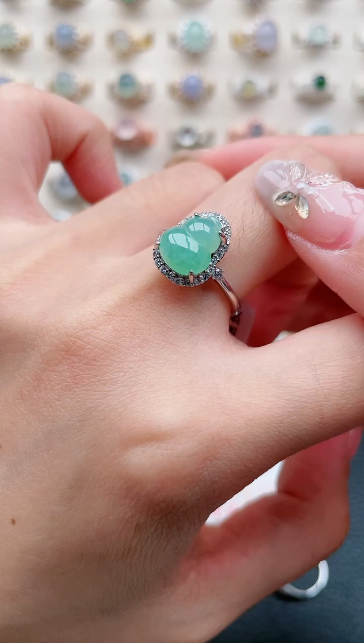 【闪购商品】翡翠戒指银S925镶嵌1111