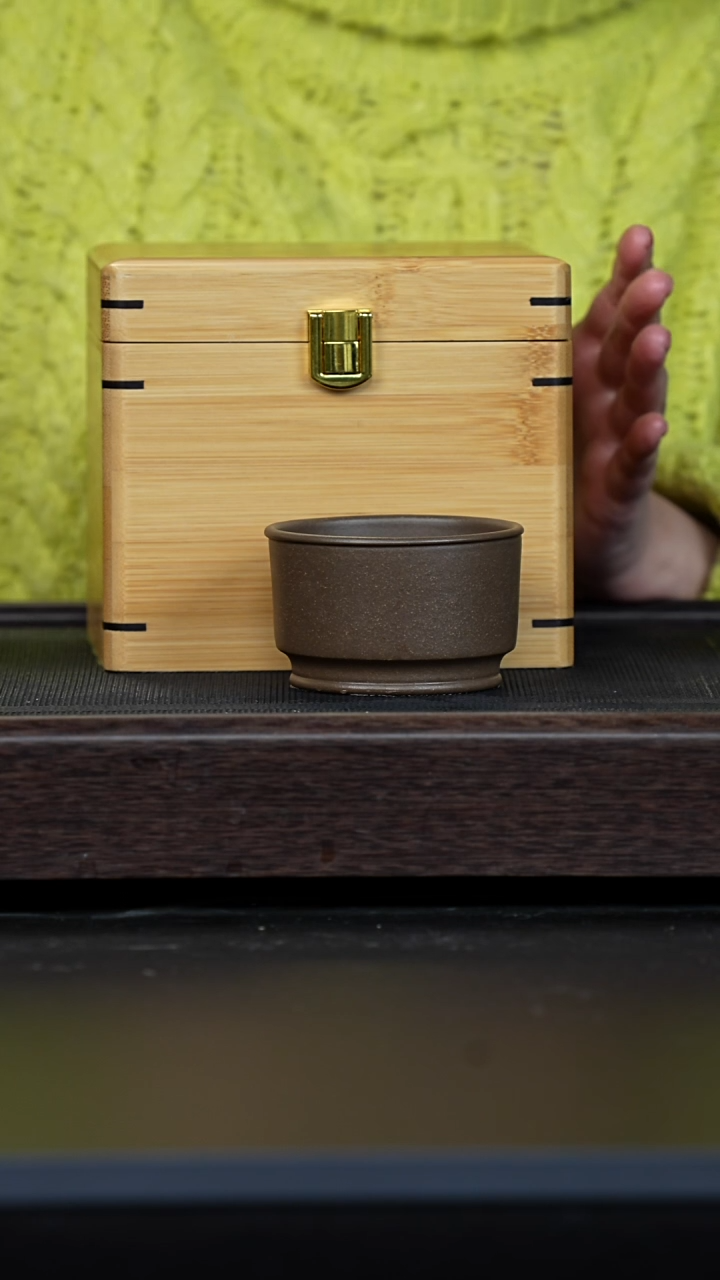 【闪购商品】紫砂茶壶全砂蟹壳青盒子+蟹壳青马蹄杯