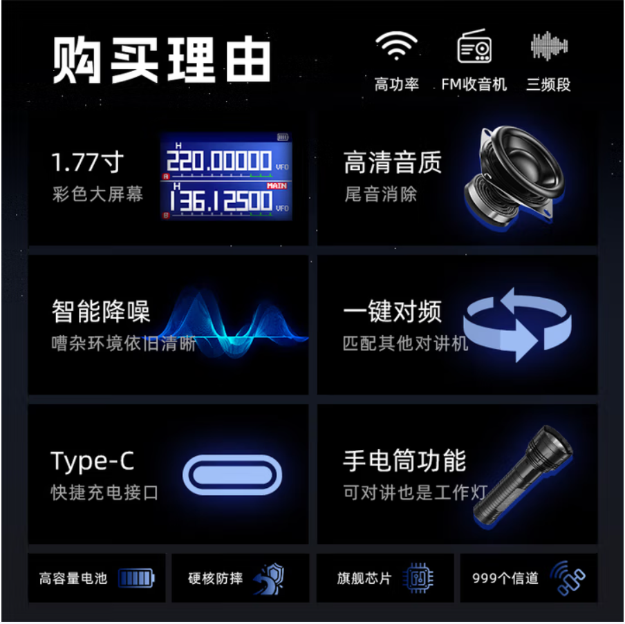 95新 Xiaomi/小米 宝峰 对讲机 民用商用 大功率DF-5RH  