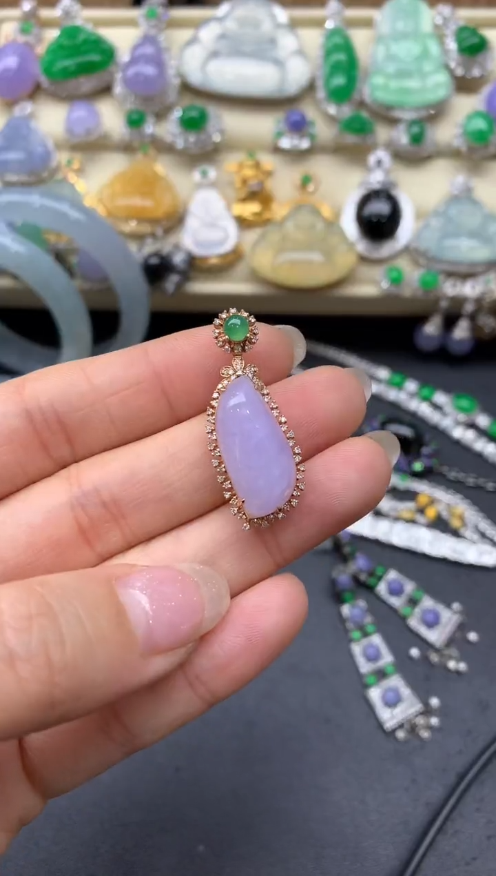 【闪购商品】翡翠颈饰18K金镶嵌328-中国好珍宝