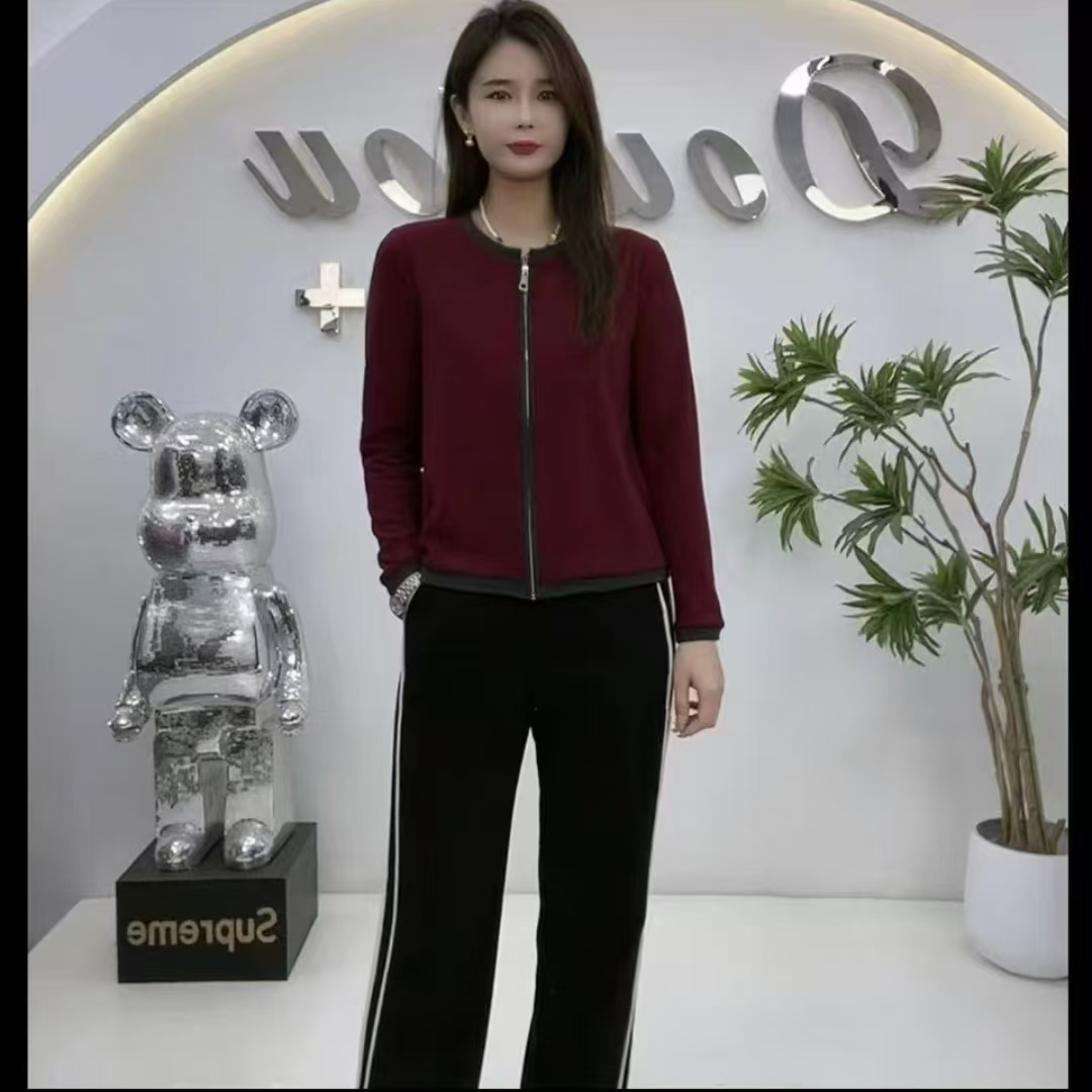 春季新款时尚百搭拉链洋气开衫