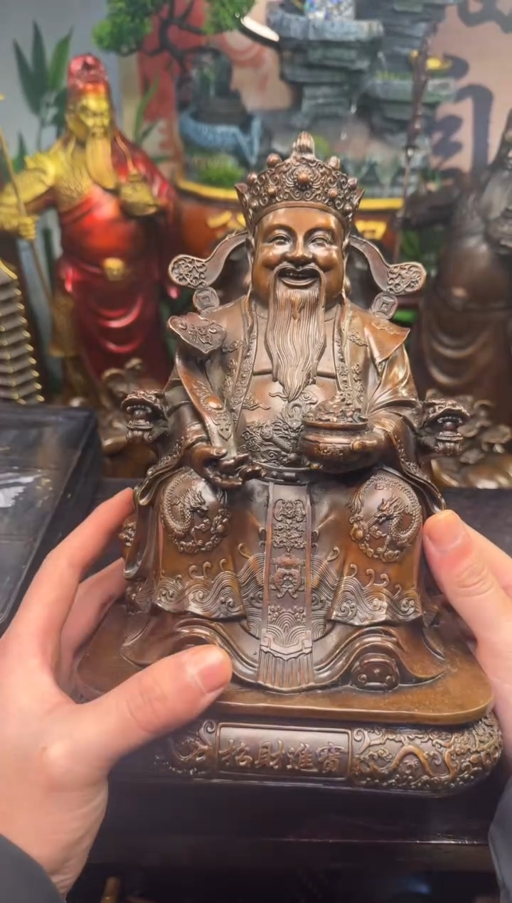 潼潼古铜只卖真铜！（坐姿财神像）