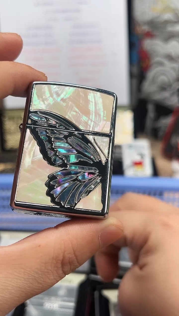 铜盔甲镜面彩贝蝴蝶比翼双飞