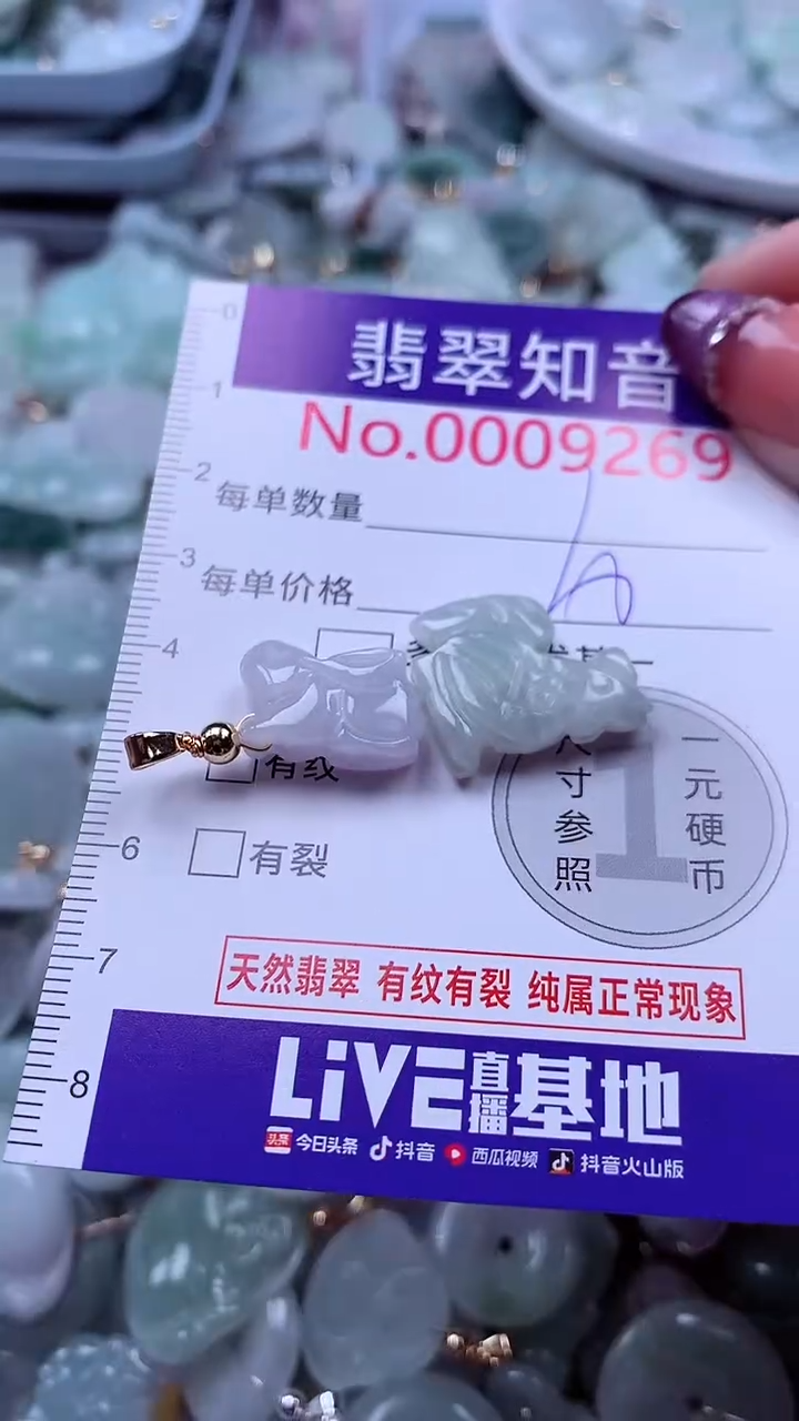 翡翠未镶嵌吊坠(不含链)9269