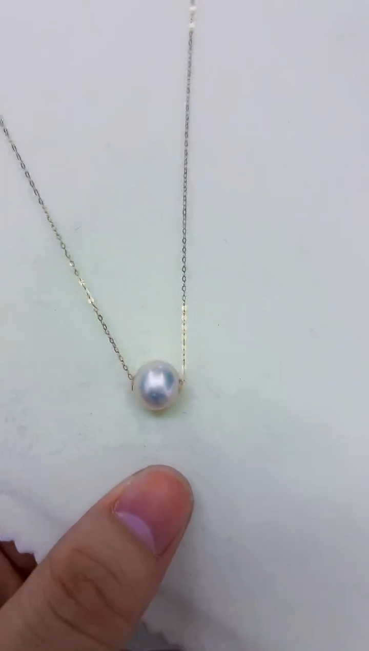 18K金镶嵌DA淡水珍珠路路通11-12 b299