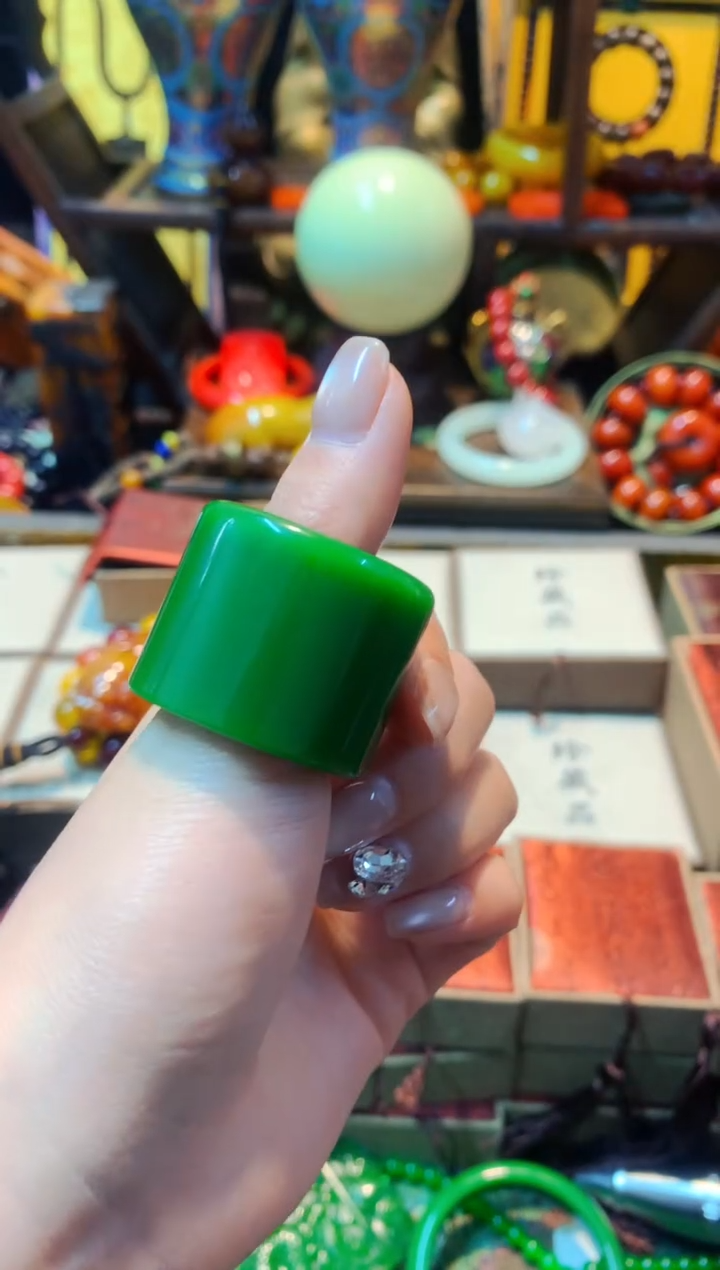 【闪购商品】和田玉（碧玉）戒指未镶嵌主播推荐主播推荐