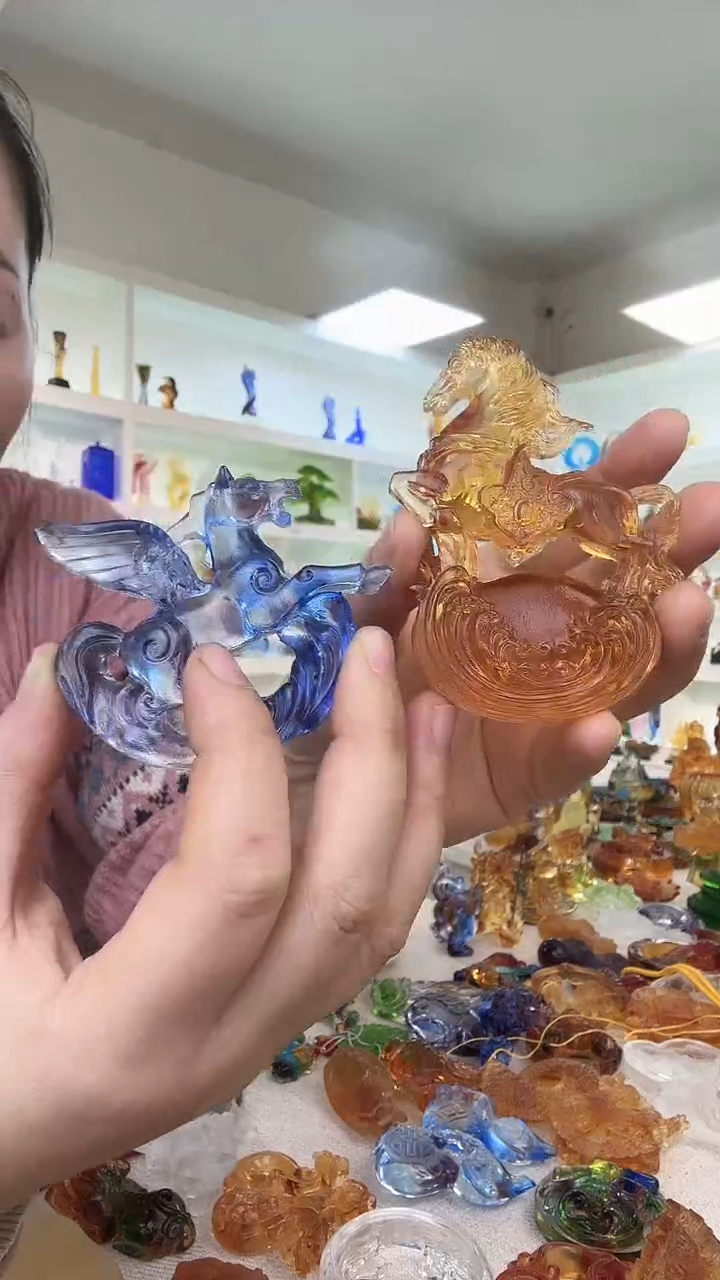 手工艺品琉璃元宝马+飞马