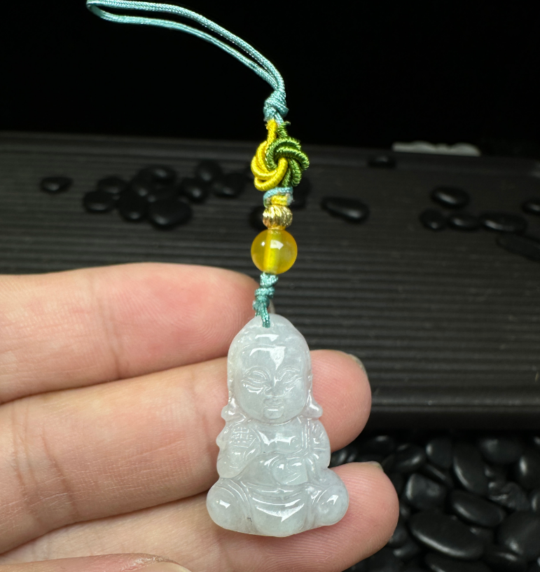 【漂亮宠粉】天然翡翠宝宝佛手机挂