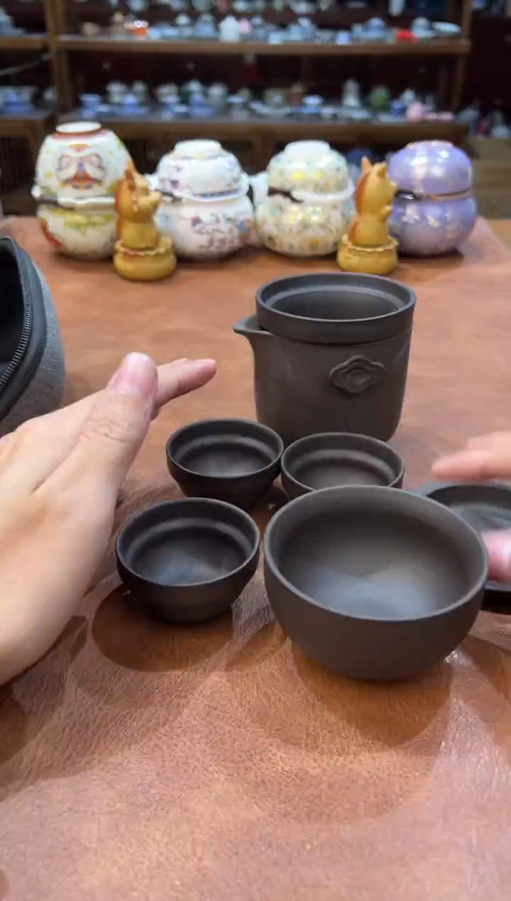 真的很便宜会开片的旅行茶具