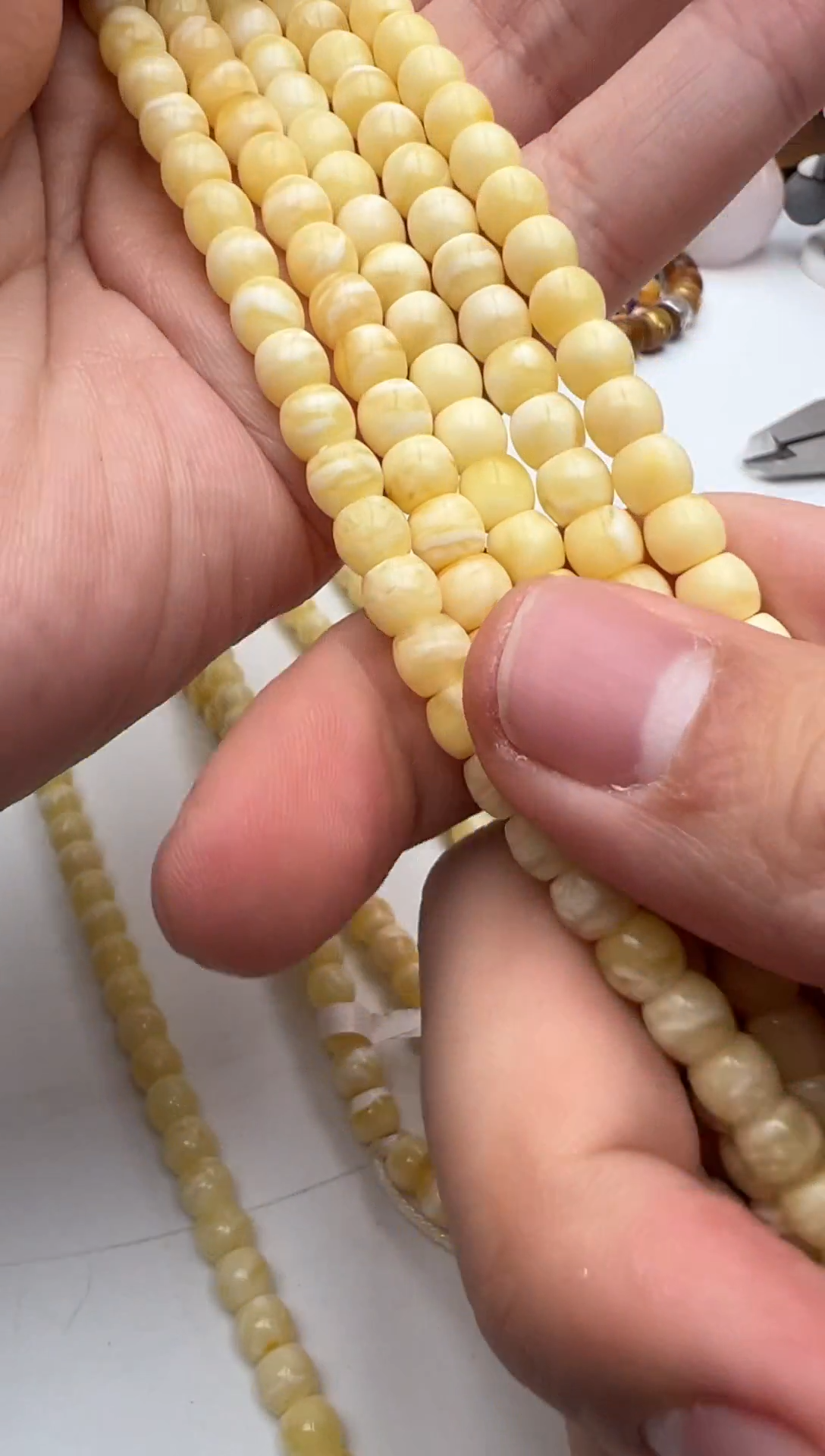 【闪购商品】蜜蜡手链18K金镶嵌蜜蜡长串