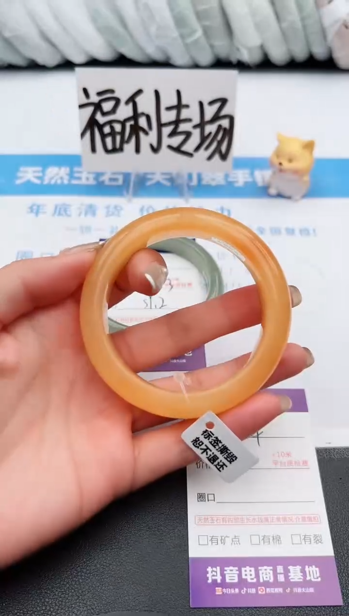 【闪购商品】石英质玉手镯未镶嵌j4-H57.5