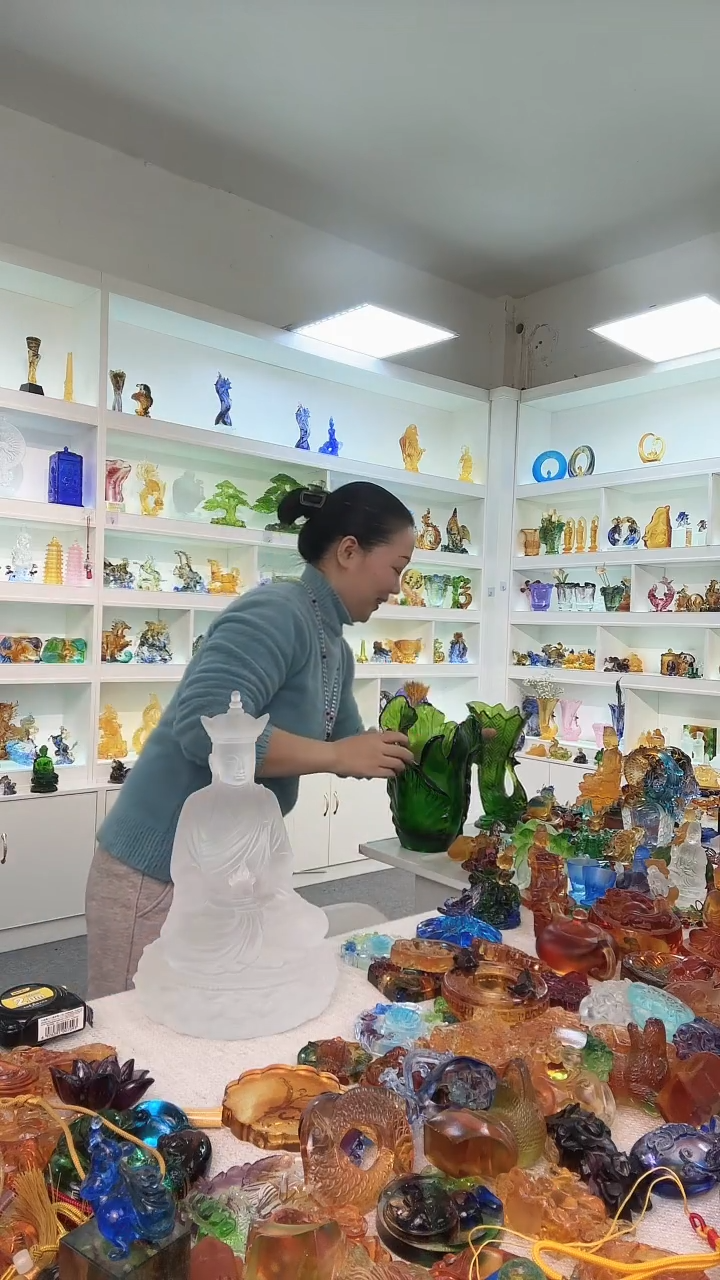 手工艺品琉璃地藏王3.6kg