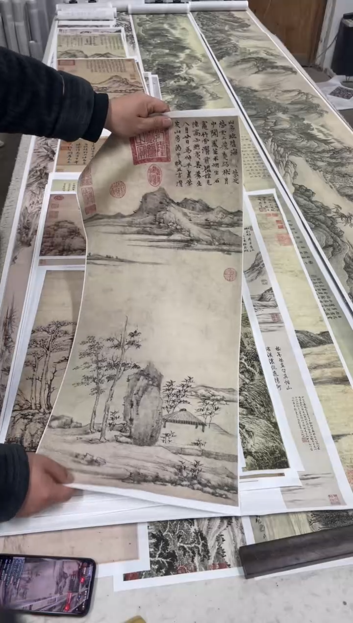 倪瓒 紫芝山房  微喷复刻