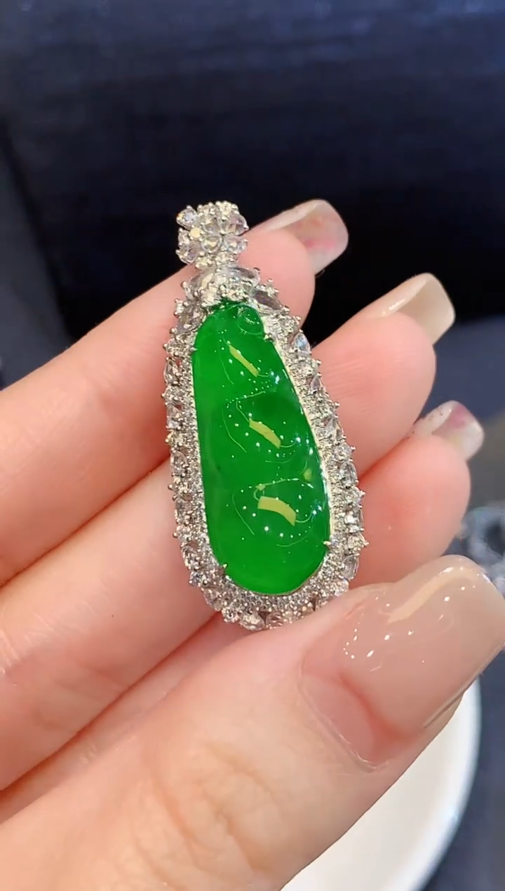 吊坠(不含链)18K金镶嵌翡翠用****3LYH多样性发其一