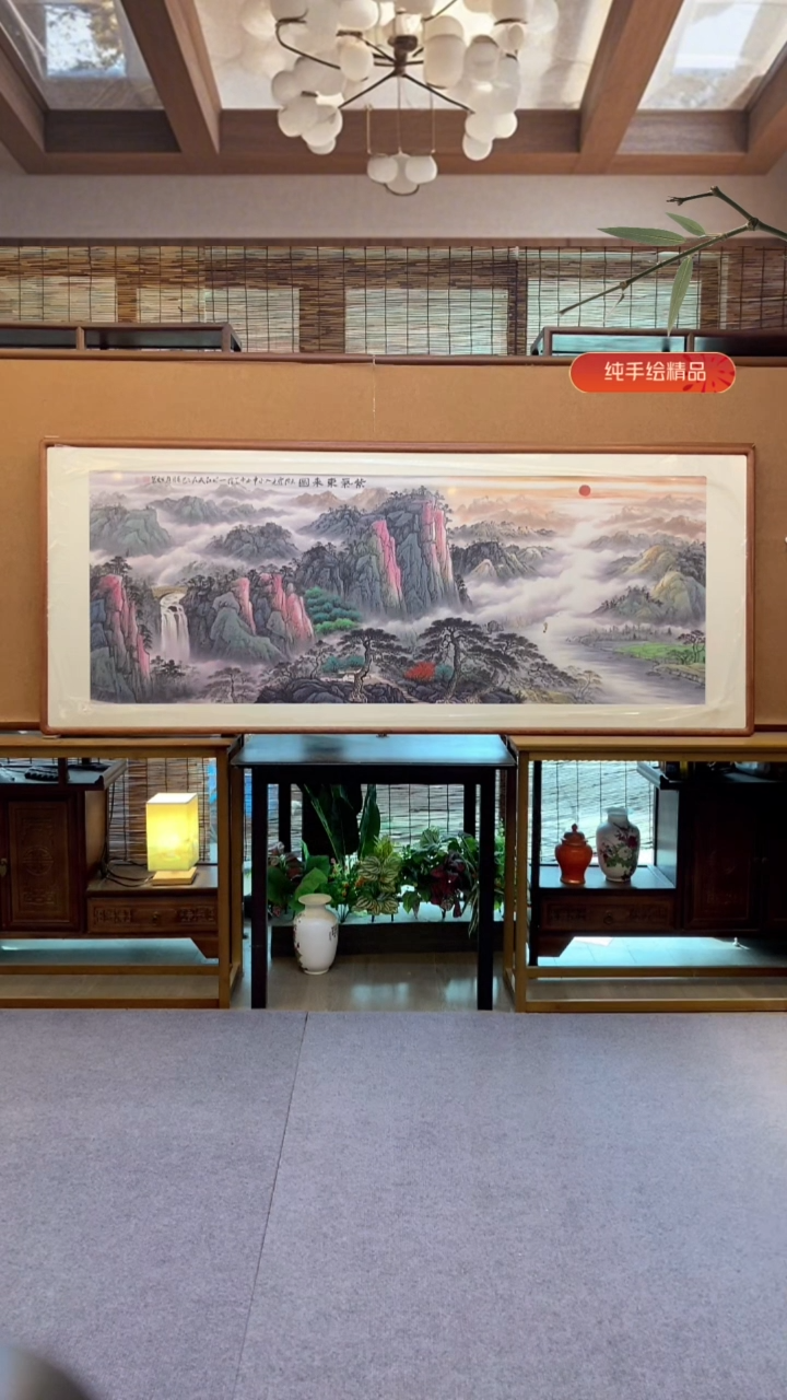 国画国画纯手绘纯实木205*85cm