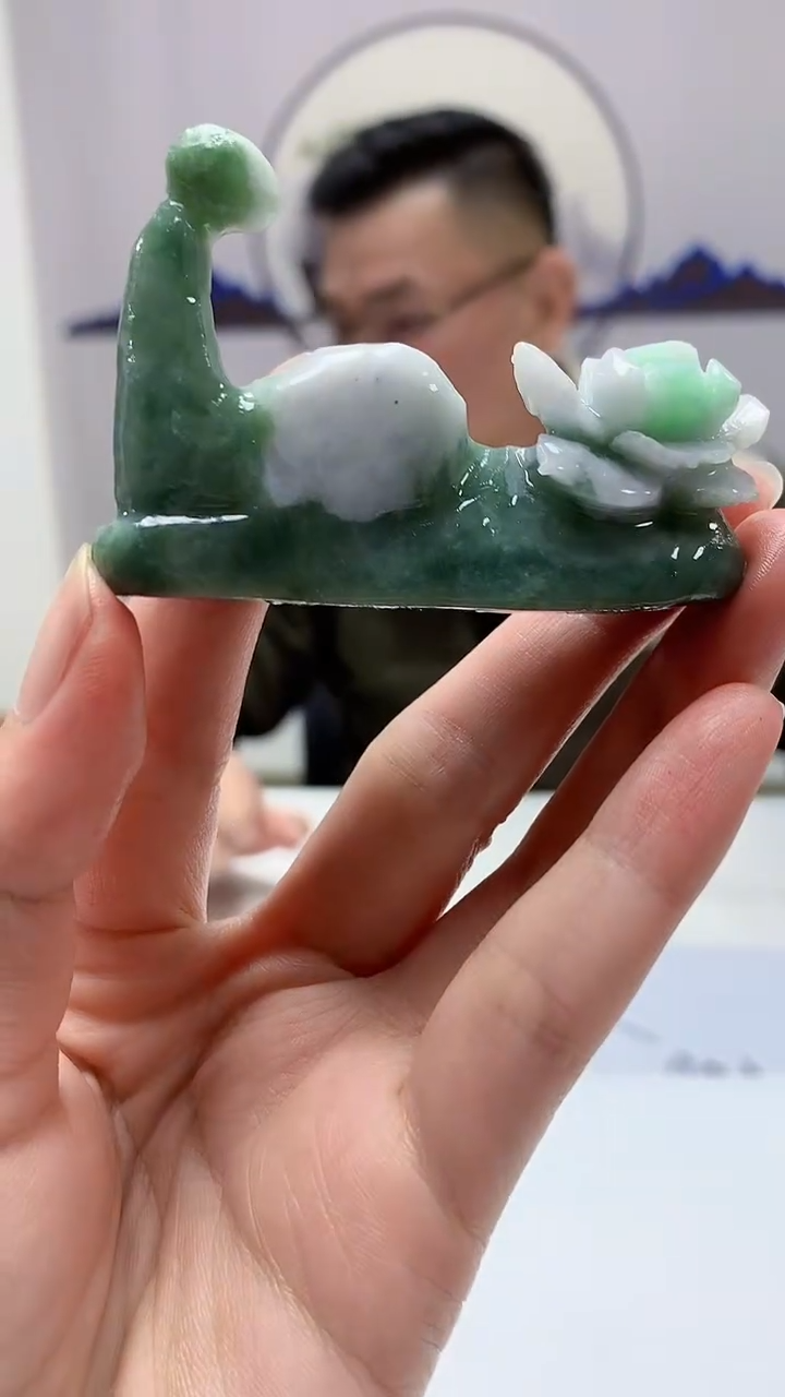 【闪购商品】定制翡翠未镶嵌5152zm-毛货挂件21悟道