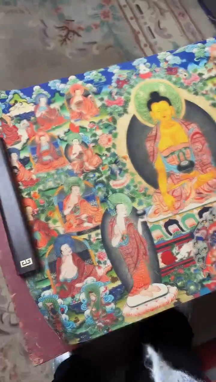 卷轴画龙妹的唐卡