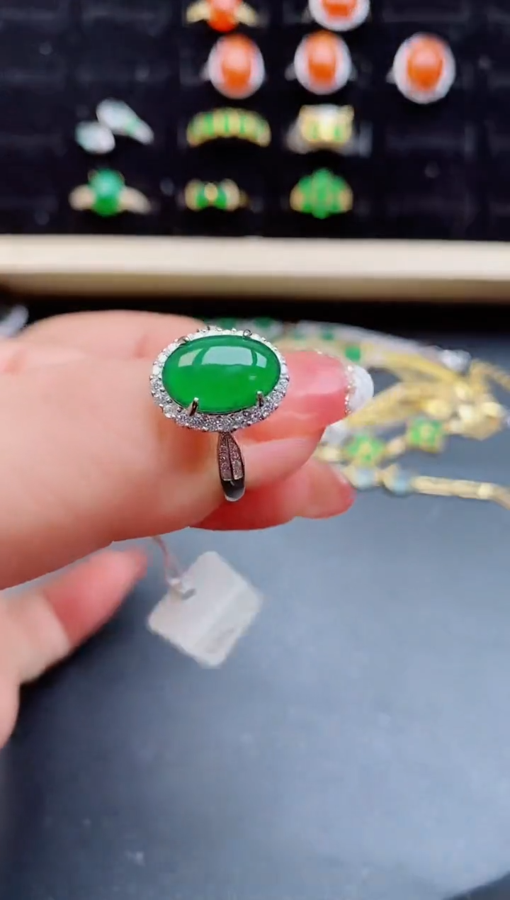 【闪购商品】翡翠戒指银S925镶嵌1212