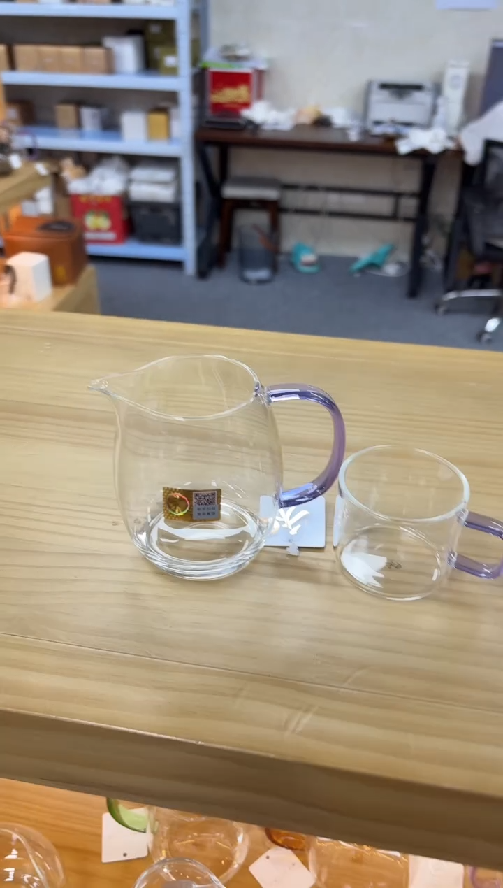 禾器澄然茶海浅紫色+禾器清禾杯一个装