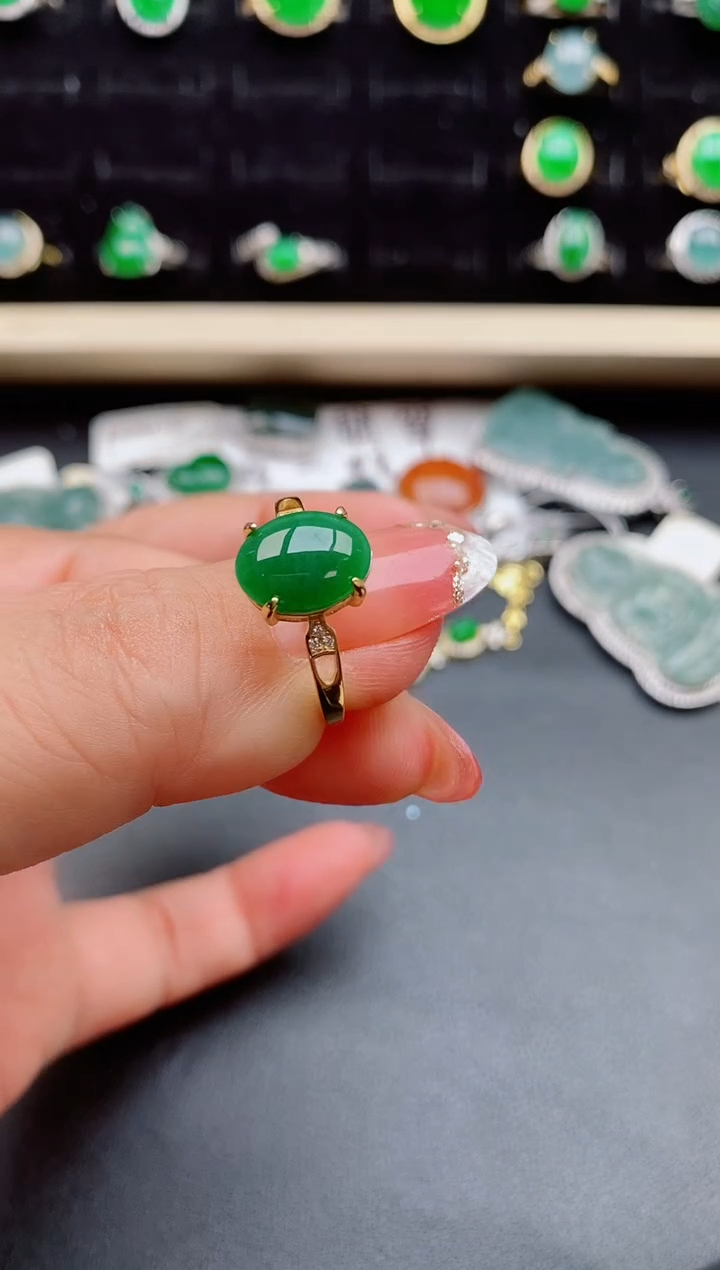 【闪购商品】翡翠戒指银S925镶嵌12112121