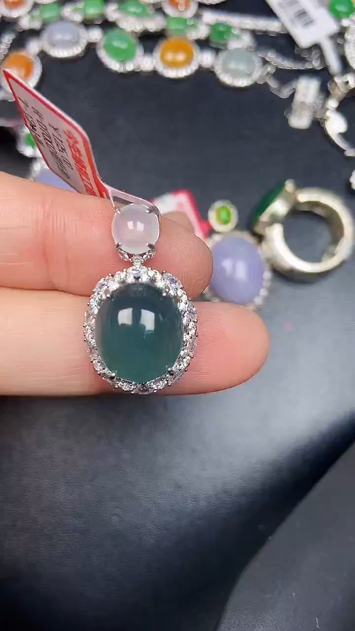 银S925镶嵌戒指翡翠3800