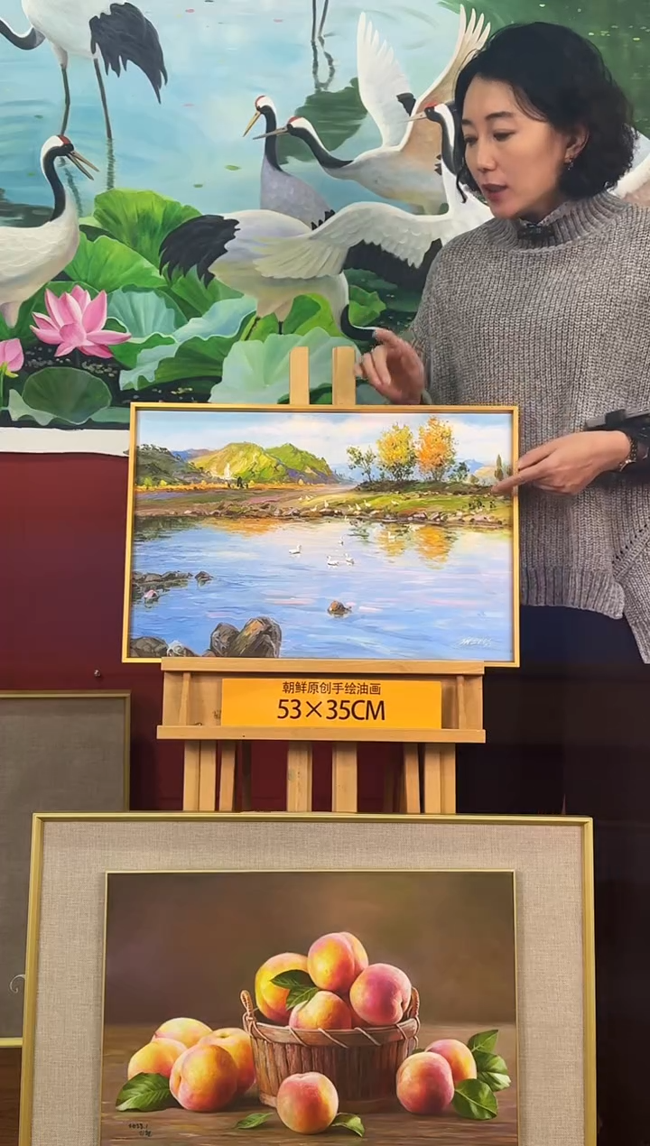 油画【18号】约53*35cm丨朝鲜原创纯手绘孤品油画丨顺丰包邮