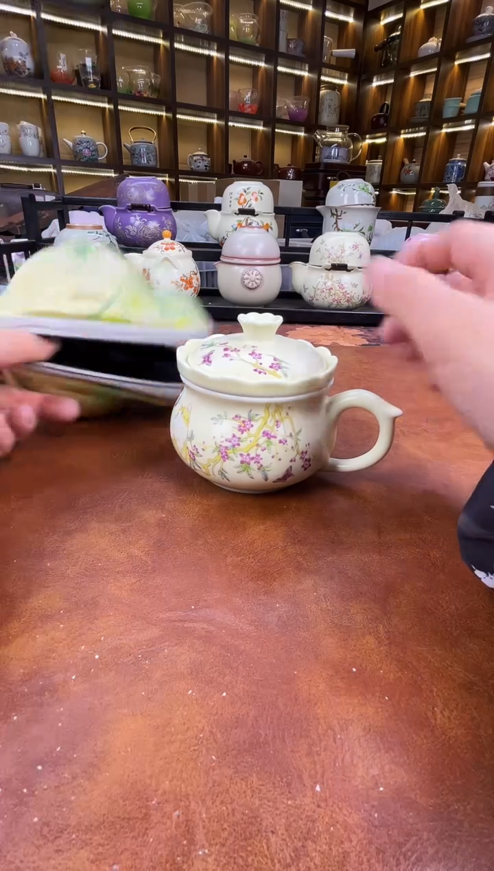 .桃花猫咪茶咖杯