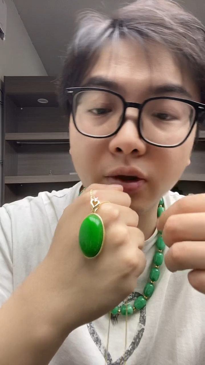 翡翠未镶嵌吊坠(赠链)【浠家定制】缅料高端无封底鸽子蛋吊坠