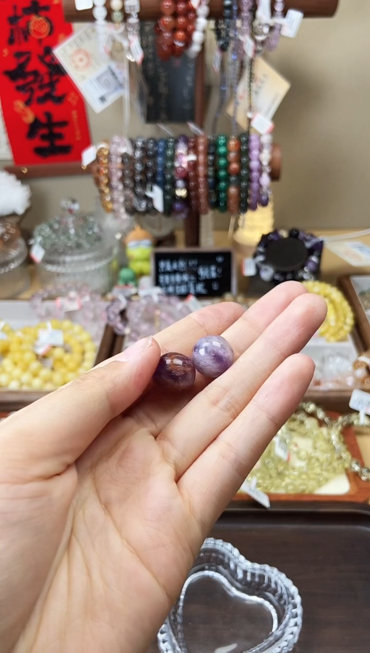 【闪购商品】水晶手链未镶嵌c15紫幽灵14m