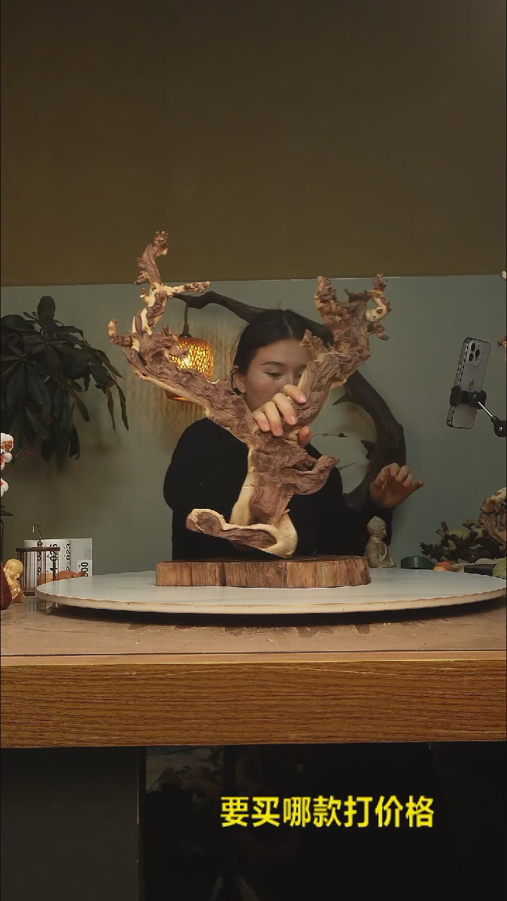 木临****告根雕摆件类006
