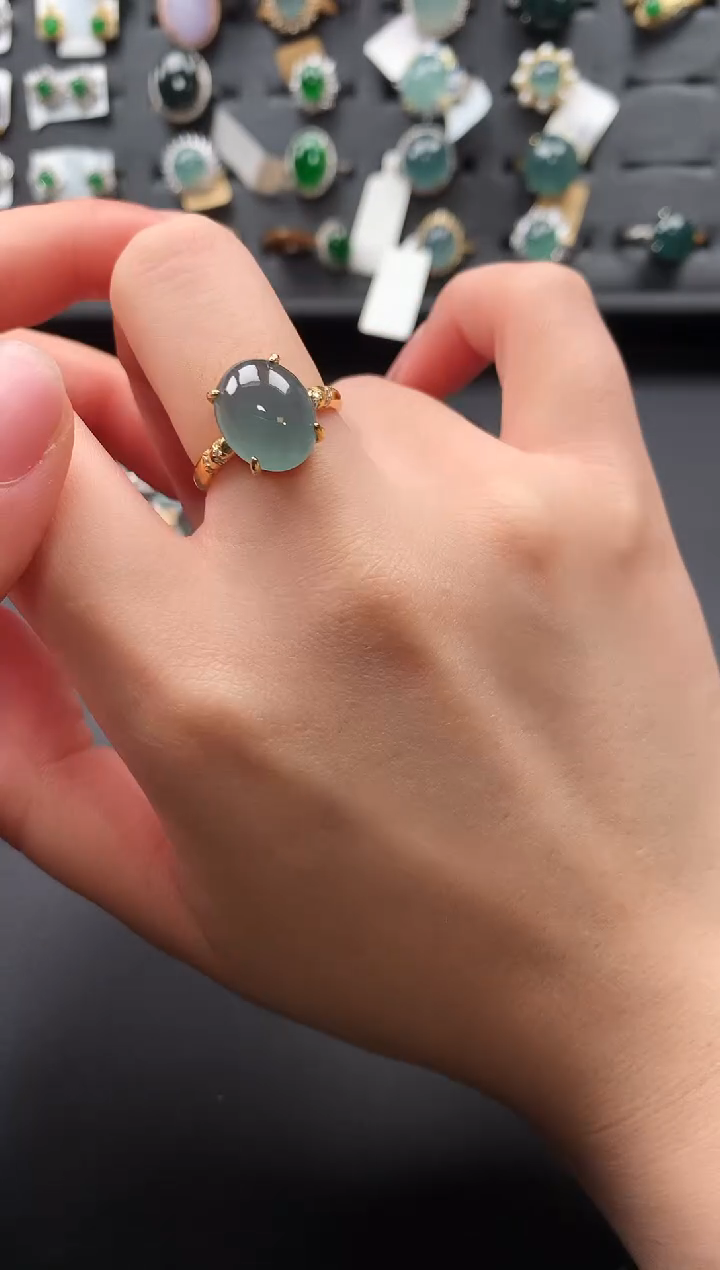 【闪购商品】翡翠戒指银S925镶嵌51242141