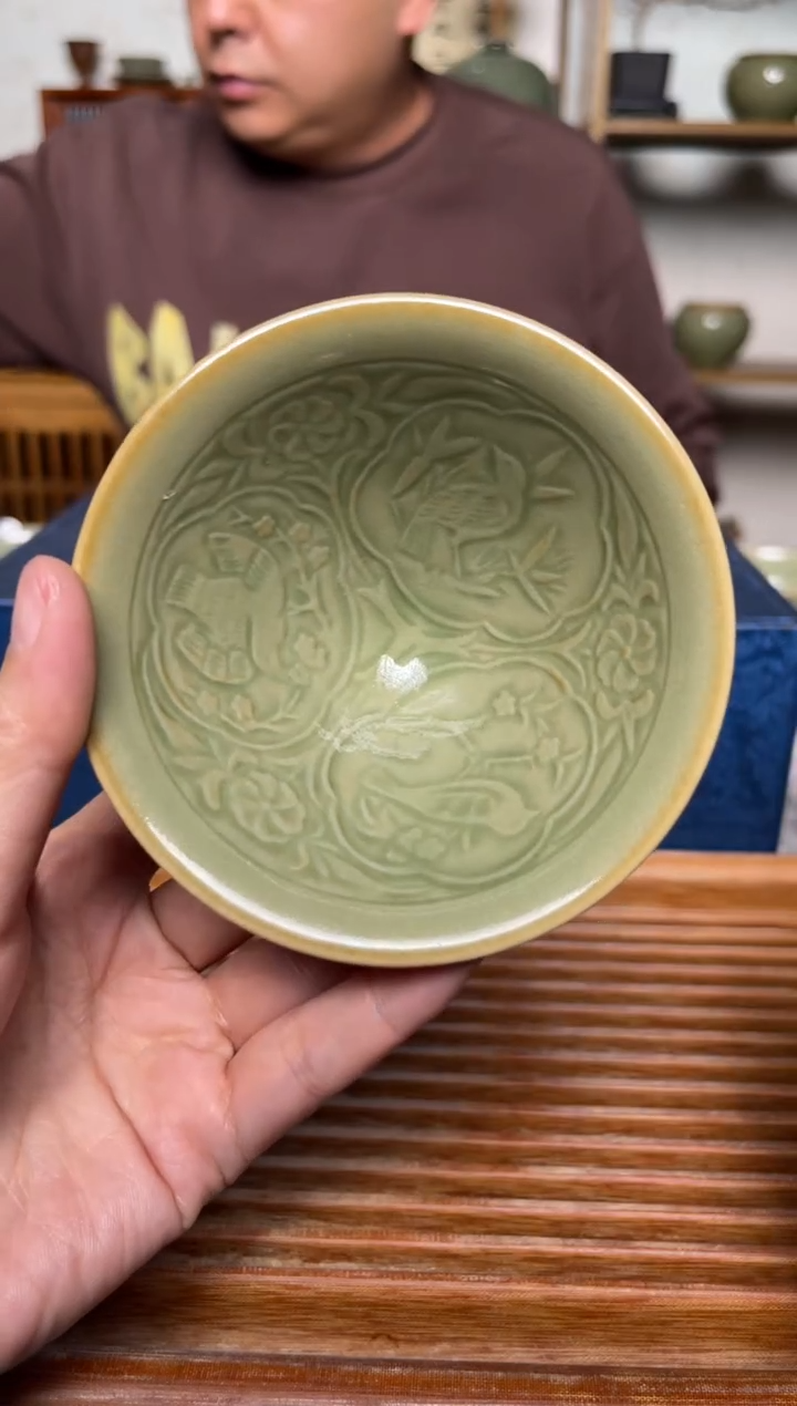 【闪购商品】其他耀州窑喜鹊登竹斗笠盏