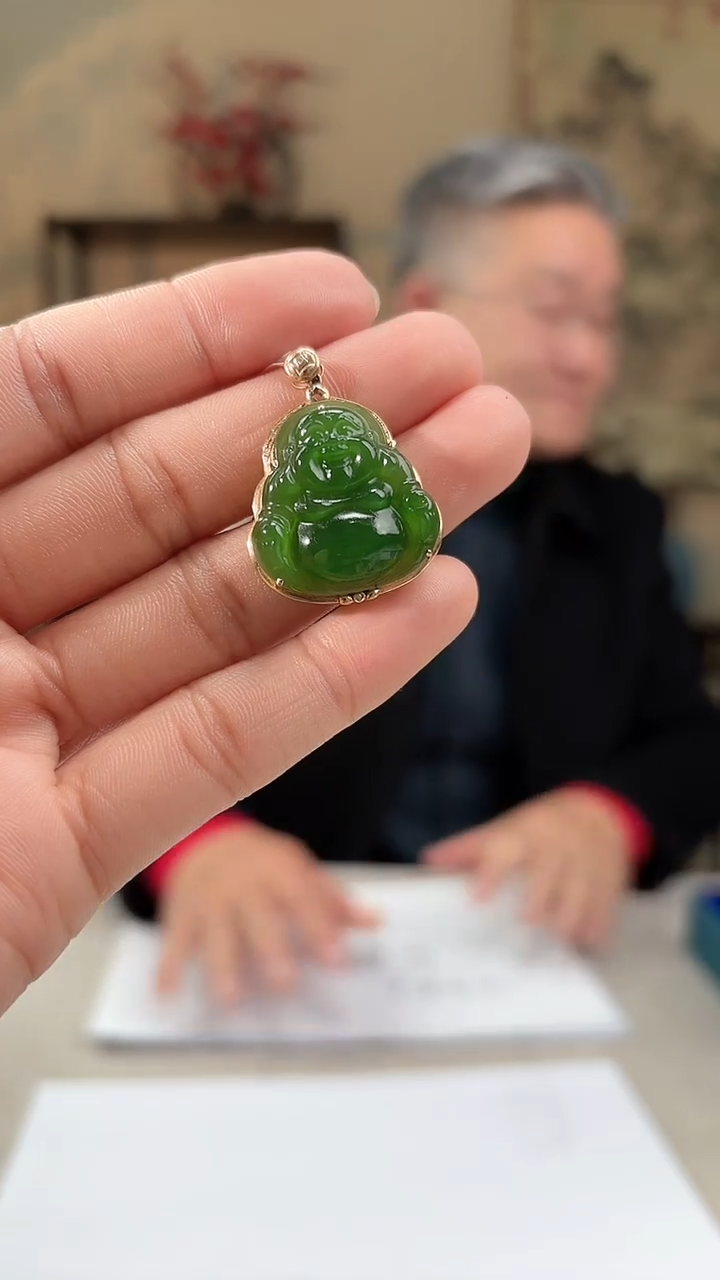【闪购商品】和田玉挂件18K金镶嵌多样发货拍一发一
