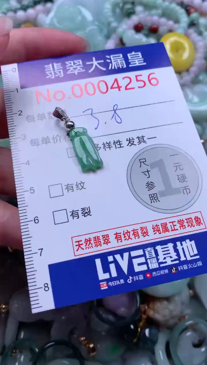 翡翠未镶嵌吊坠(不含链)4256