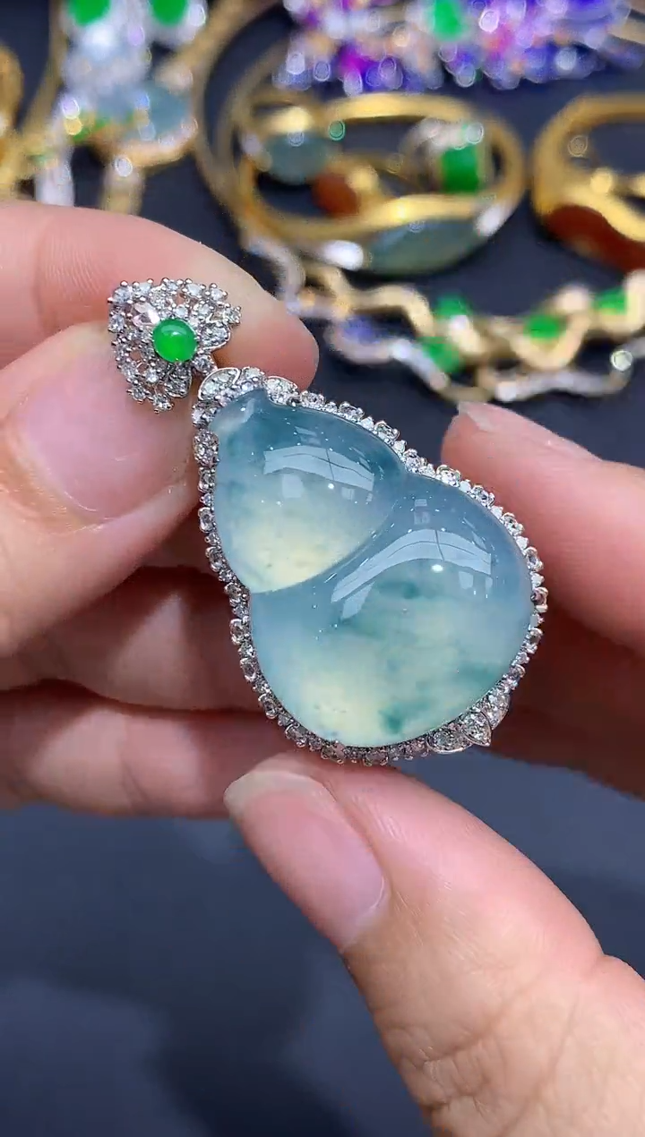 定制翡翠18K金镶嵌615-春日珠宝