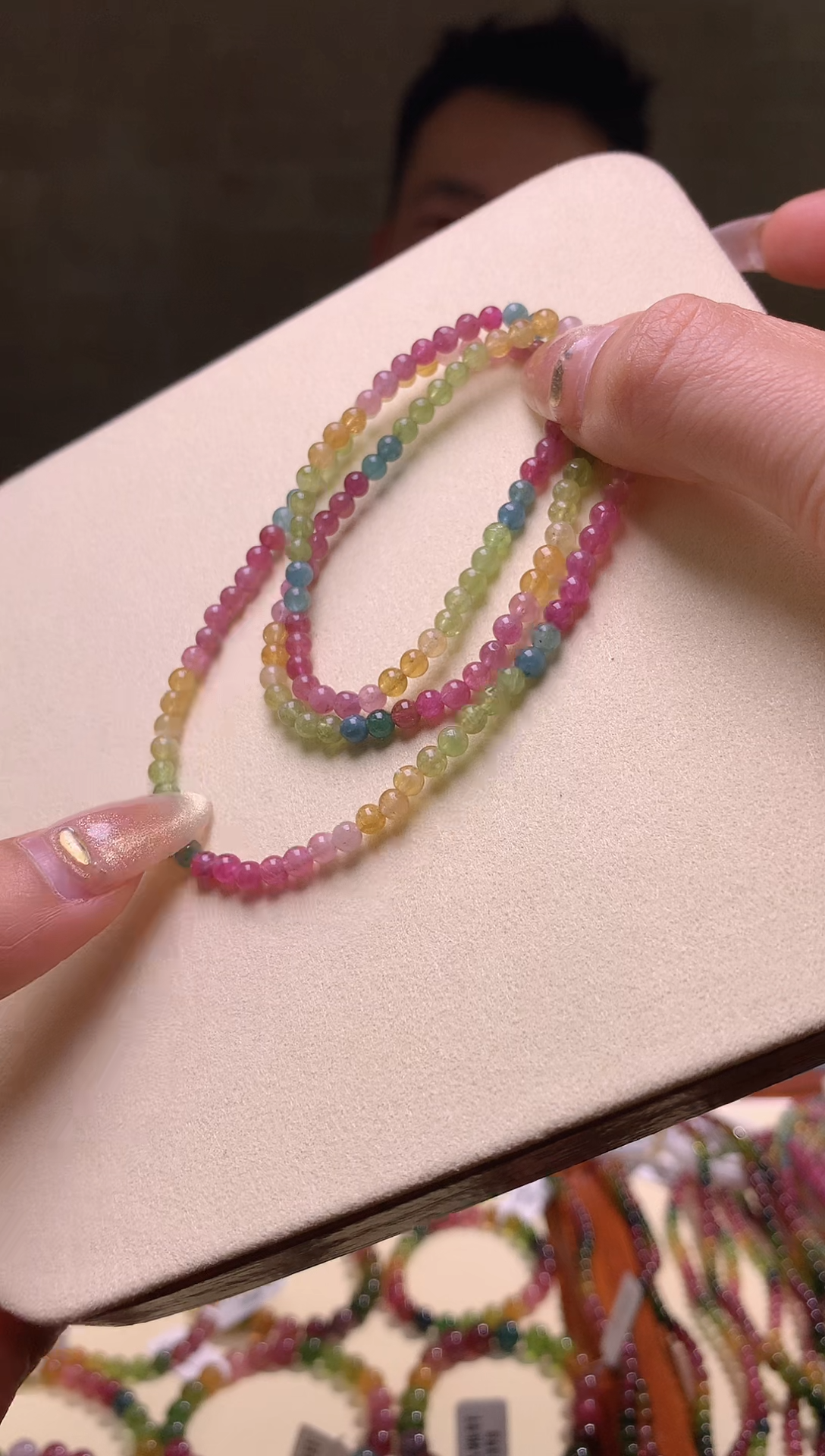 【闪购商品】碧玺手串未镶嵌彩虹碧玺三圈（多样性发一）