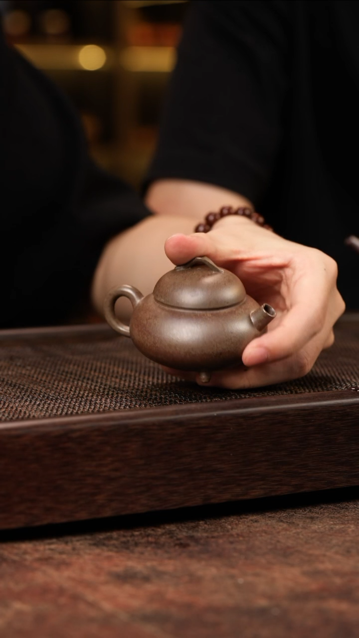 茶壶紫砂本绿柴烧竹籁